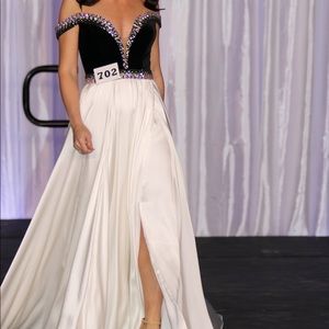 Jovani couture off the shoulder gown